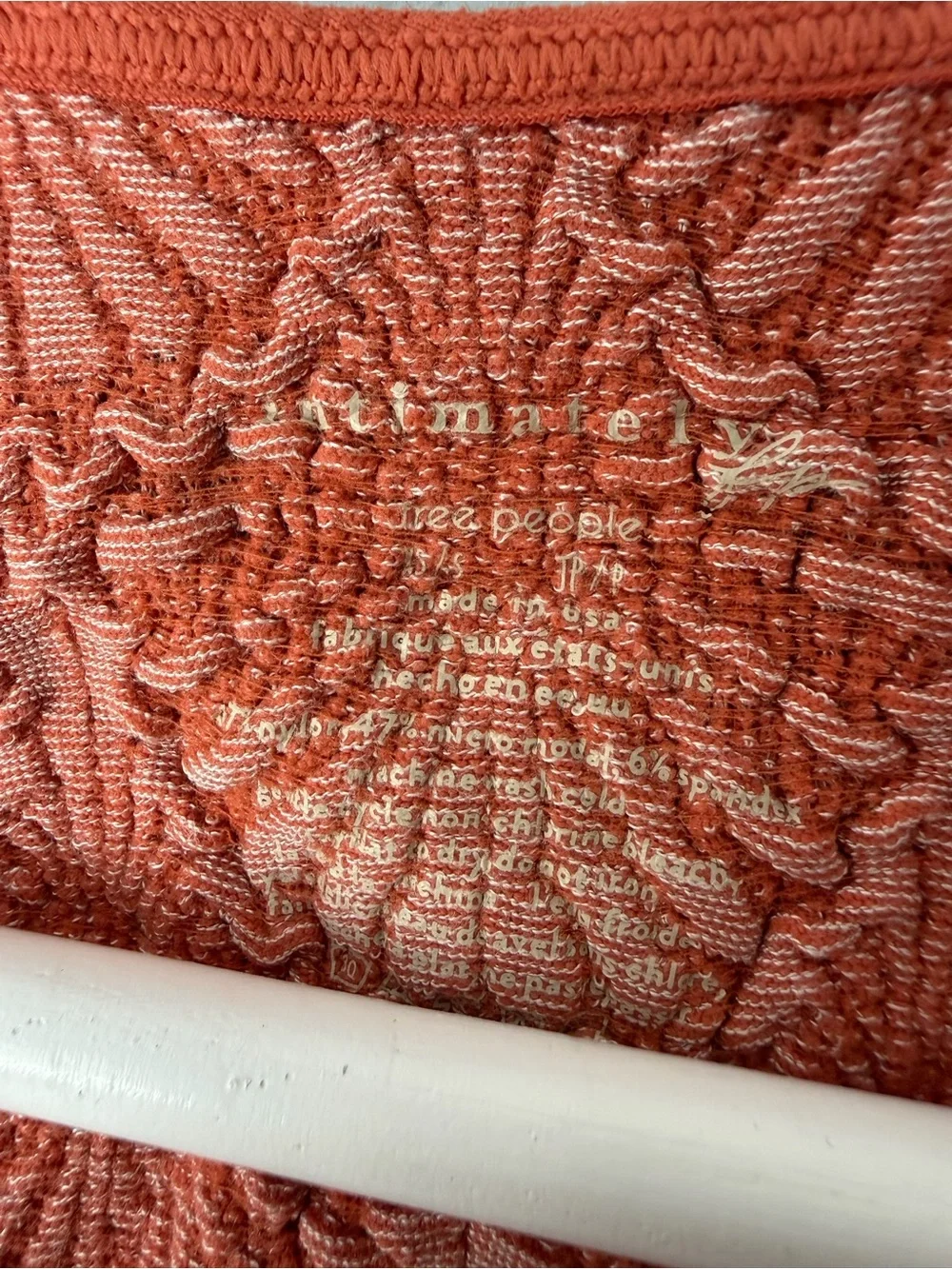 Free People Intimately orange Love Letter cami tank top Women’s sz XS/S